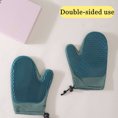 Guantes de Masaje de Silicona con Cepillo Para Quitar Pelo de Mascotas