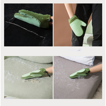 Guantes de Masaje de Silicona con Cepillo Para Quitar Pelo de Mascotas