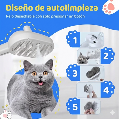 Cepillo rociador para pelo de mascotas