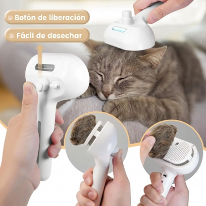 Cepillo rociador para pelo de mascotas