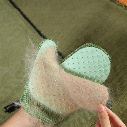 Guantes de Masaje de Silicona con Cepillo Para Quitar Pelo de Mascotas